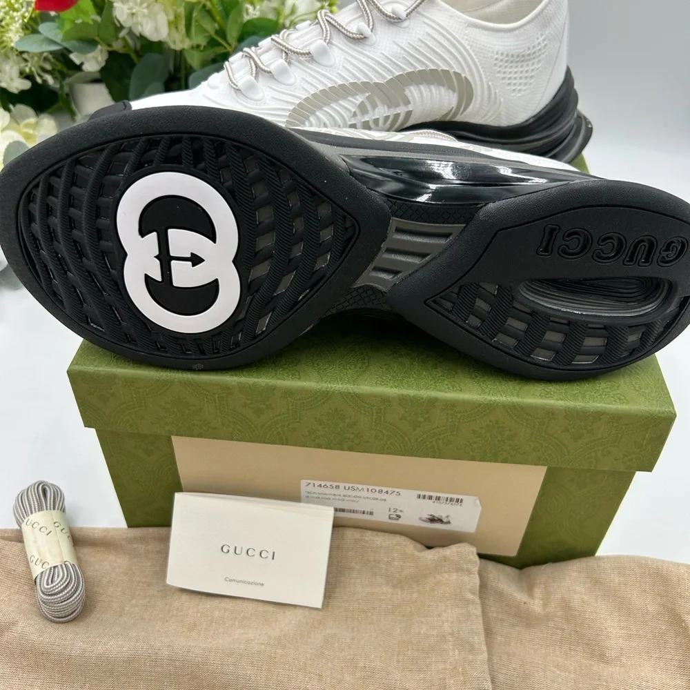 Men's Gucci interlocking G run trainer size 12.5 made in Italy - Picture 8 of 12